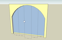 3D glass doors; fitting inside arches
